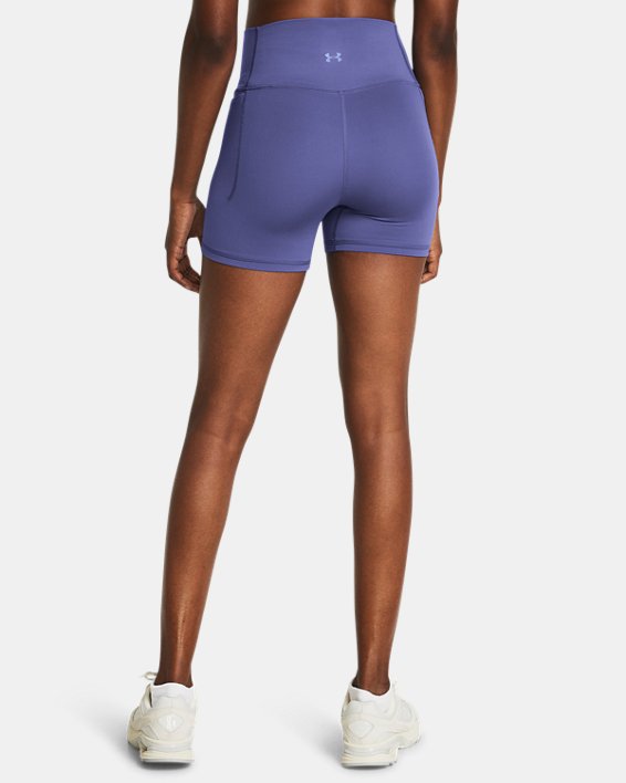 Women's UA Meridian Middy Shorts, Purple, pdpMainDesktop image number 1